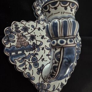 Elegant Blue and White Ceramic Wall Art